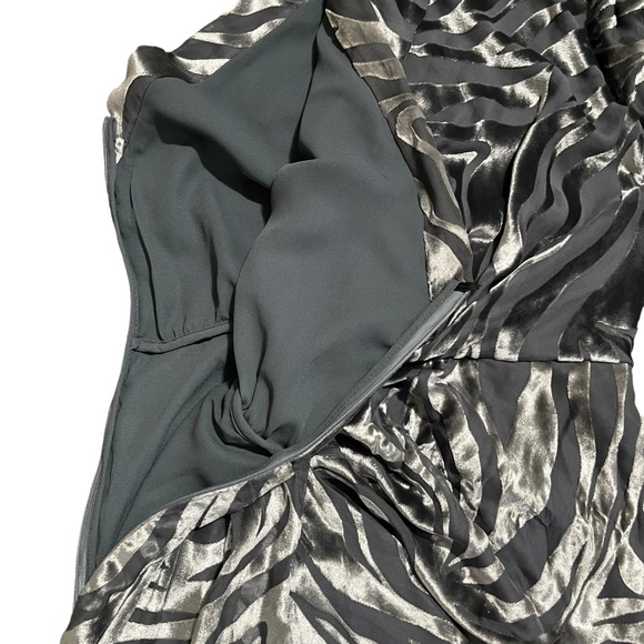 IRO Gray Nimas One Sleeve Draped Devoré Velvet Mini Dress Dize 38 - Picture 9 of 13